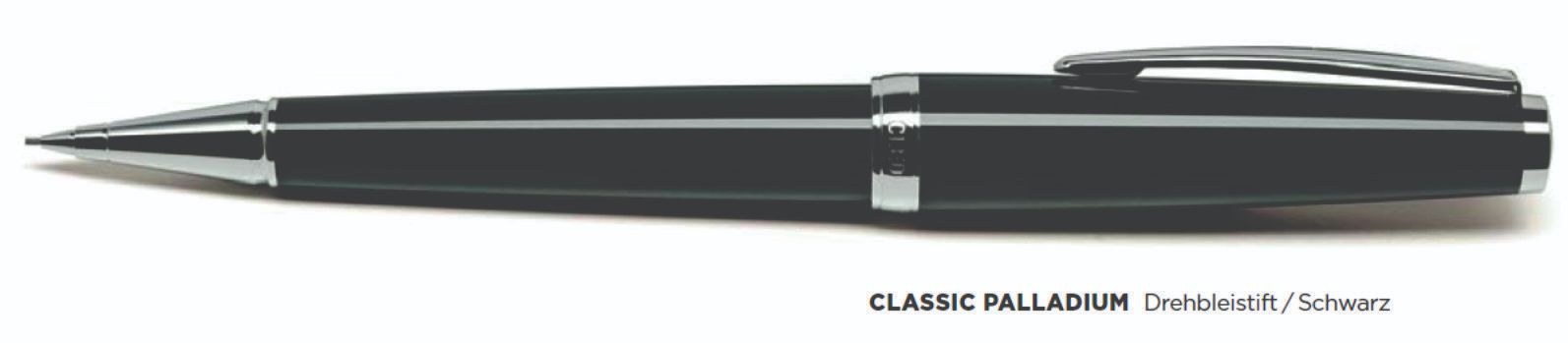 Cleo Pens CLASSIC PALLADIUM Drehbleistift Schwarz Lead pencil